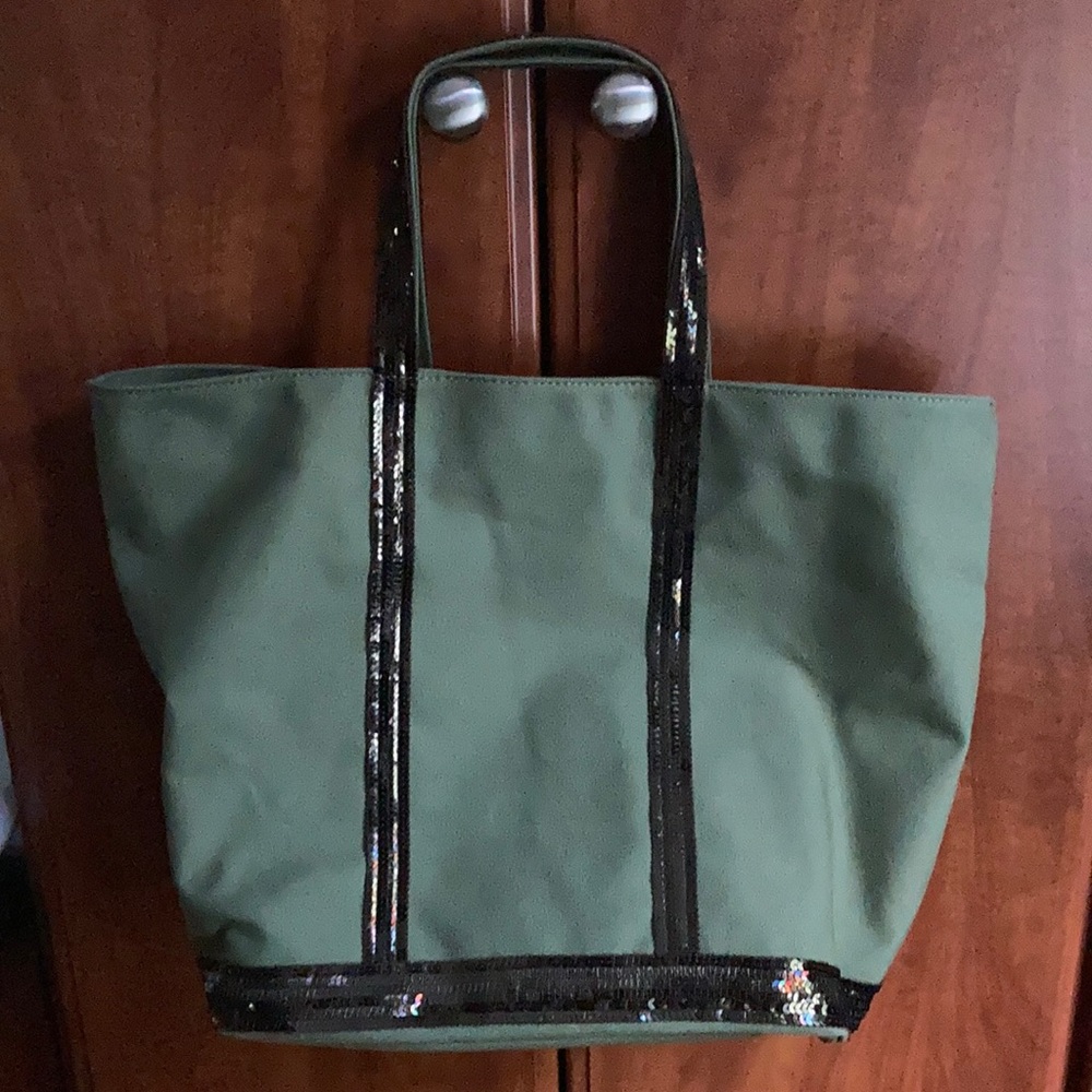 Canvas tote bag with sequins